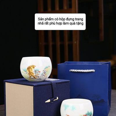 Bộ Chén 12 Con Giáp - Hàng Sứ Xương - Thủ Công Cao Cấp